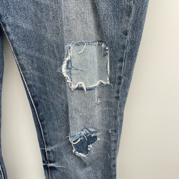 J crew broken in boyfriend blue distressed jean - Picture 10 of 13
